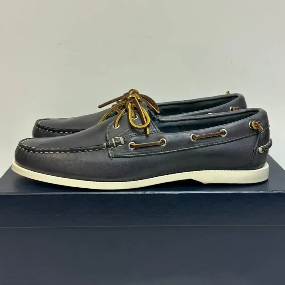 NIB Rancourt & Co. x Polo Ralph Lauren Telford Boat Shoe Blue NOS Maine USA 11 D